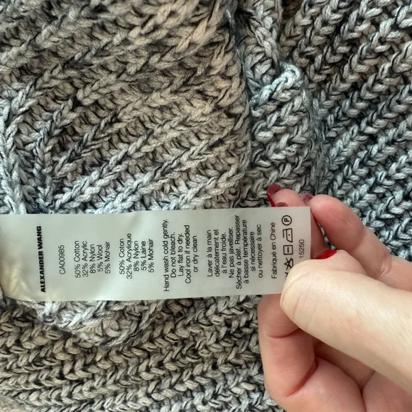 Alexander Wang One Shoulder Cropped Sweater size S - Picture 5 of 5